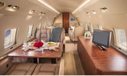 Private Jet Charter Bombadier Global Express XRS Interior